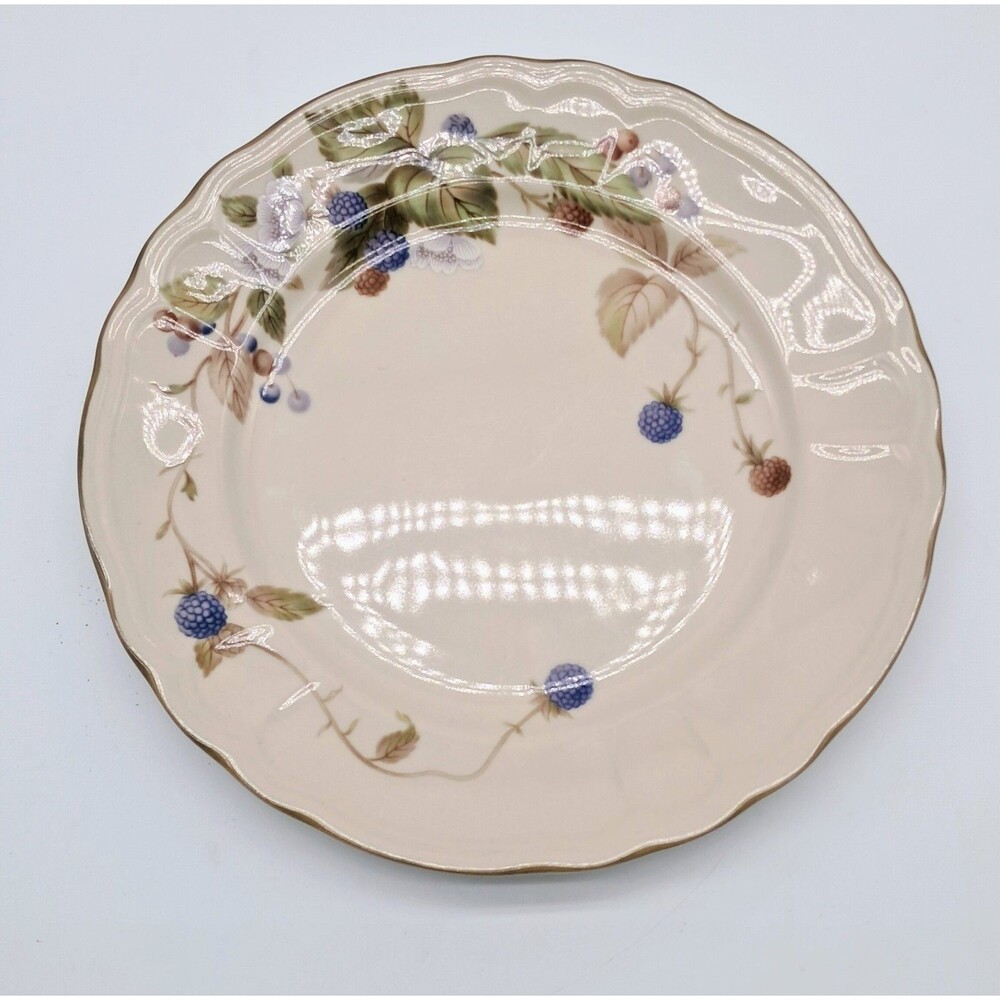 Epoch Summer Hill China Dinner Plates Blackberry 10 3/8" Noritake